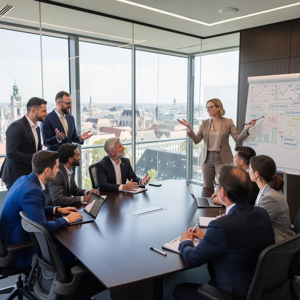 Ein Teilnehmer notiert wichtige Punkte während einer Schulung zum Kundenbeziehungsmanagement.