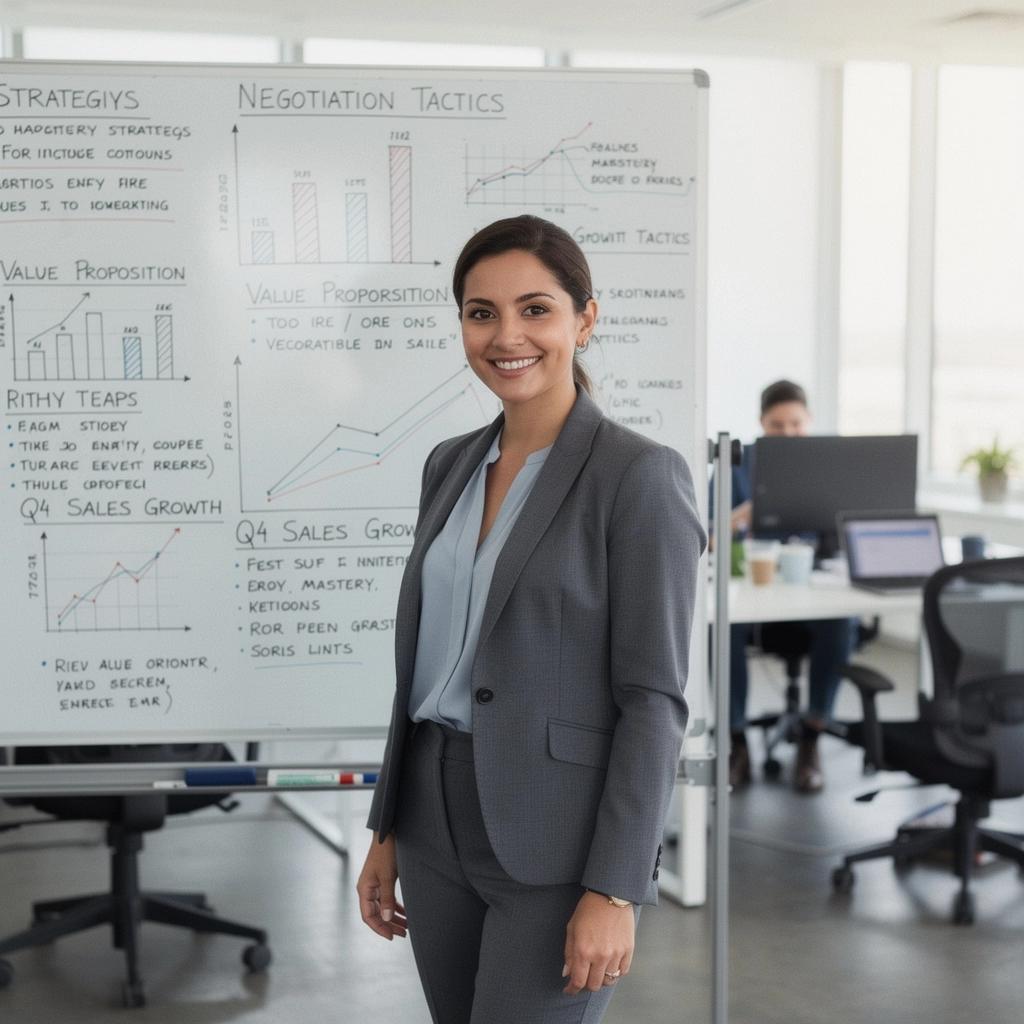 Eine Gruppe von Fachleuten führt ein Rollenspiel zur Verhandlungstechnik durch.